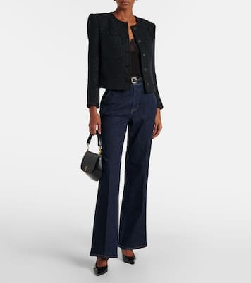 Jeans Crosbie a gamba larga e vita alta | Veronica Beard