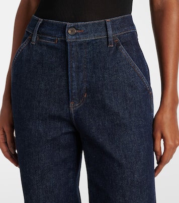 Jeans Crosbie a gamba larga e vita alta | Veronica Beard
