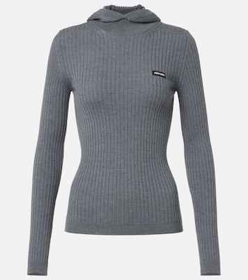 Ribbed-knit wool sweater | Miu Miu