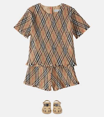 Short en coton à carreaux | Burberry Kids