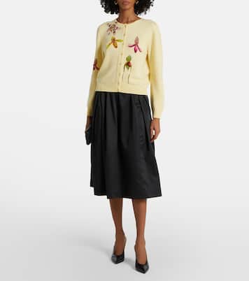 Cárdigan de lana virgen floral | Oscar de la Renta