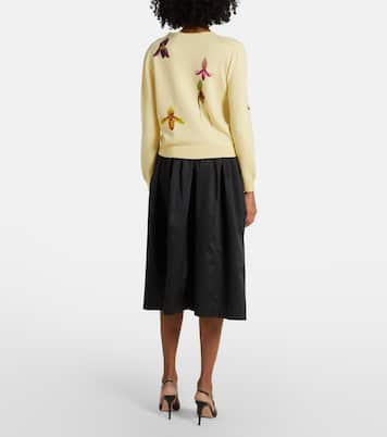 Cárdigan de lana virgen floral | Oscar de la Renta