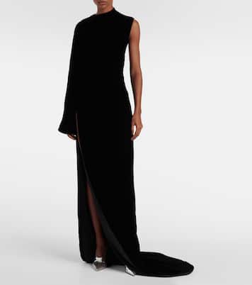 Abito lungo monospalla in velluto | Alaïa