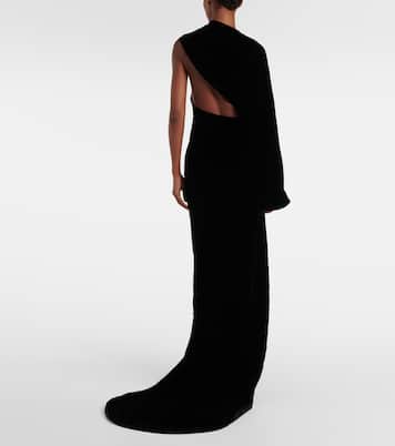 Abito lungo monospalla in velluto | Alaïa