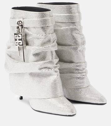 Stivali Shark Lock in raso con cristalli | Givenchy