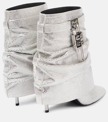 Stivali Shark Lock in raso con cristalli | Givenchy