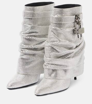 Stivali Shark Lock in raso con cristalli | Givenchy