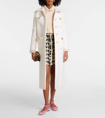 Rockstud tweed ballet flats | Valentino Garavani