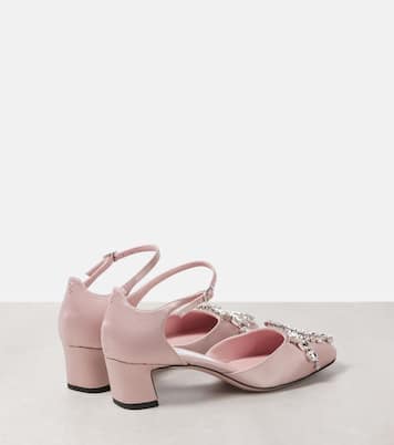 Pumps Verity 45 in raso con cristalli | Jimmy Choo