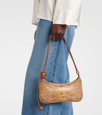 Bisou Perle croc-effect leather shoulder bag | Jacquemus