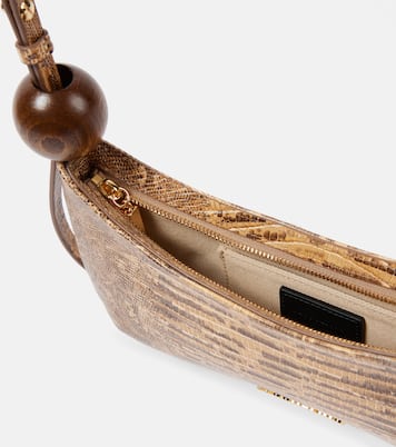 Bisou Perle croc-effect leather shoulder bag | Jacquemus