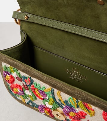 Borsa a spalla Locò Small in jacquard | Valentino Garavani