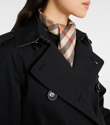Bufanda de sarga de seda con Burberry Check | Burberry