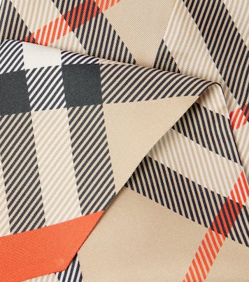 Bufanda de sarga de seda con Burberry Check | Burberry