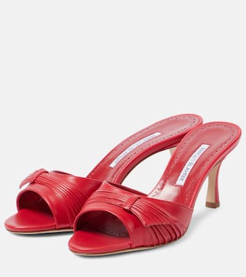 Pantoletten Ebakmu 70 aus Leder | Manolo Blahnik