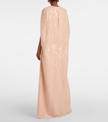 Abito lungo in chiffon con paillettes | Erdem