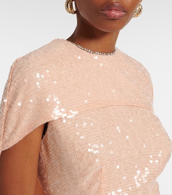 Abito lungo in chiffon con paillettes | Erdem
