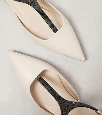 Verzierte Ballerinas aus Leder | Brunello Cucinelli