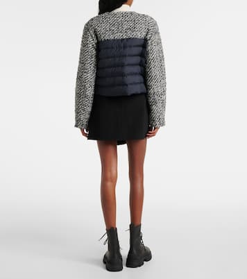 Piumino cropped Dauphine in tweed | Moncler
