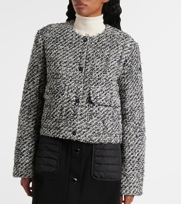 Piumino cropped Dauphine in tweed | Moncler