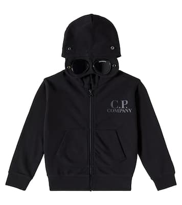Felpa in cotone con cappuccio e logo | C.P. Company Kids