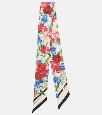 Floral silk twill scarf | Dolce&Gabbana