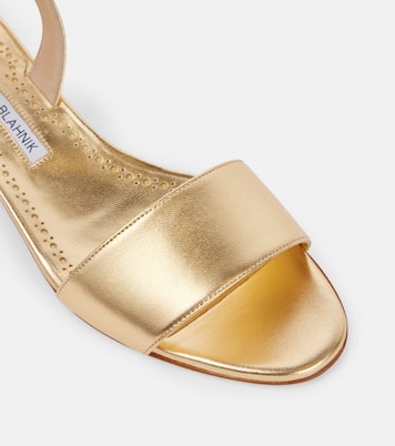 Sandales Patopia 30 en cuir métallisé | Manolo Blahnik