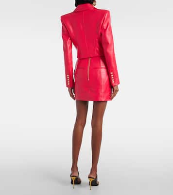 Veste raccourcie en cuir | Balmain