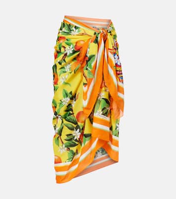 Copricostume in cotone con stampa | Dolce&Gabbana