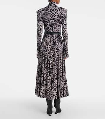 Leopard-print midi dress | Norma Kamali