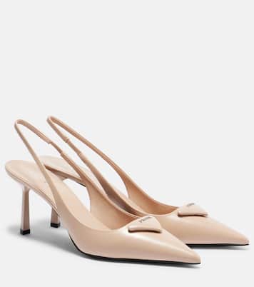 Leather slingback pumps | Prada