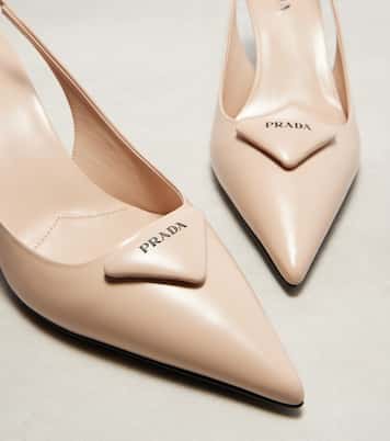 Leather slingback pumps | Prada
