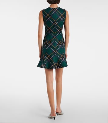 Vestido corto de lana con tartán | McQueen
