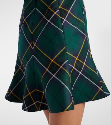 Vestido corto de lana con tartán | McQueen