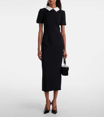 Satin crêpe midi dress | Roland Mouret
