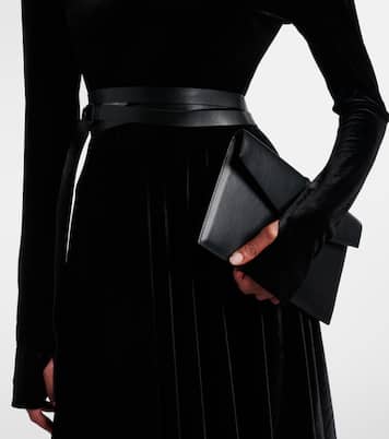 Flared turtleneck velvet midi dress | Norma Kamali