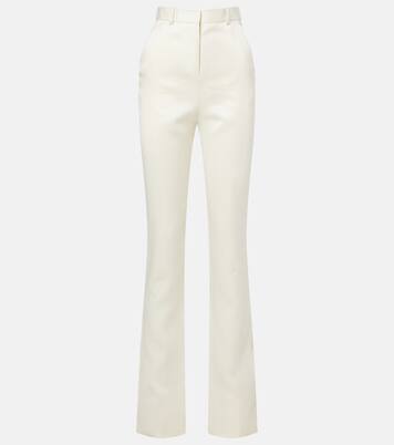 Pantalones slim Lucia de lana y seda de tiro alto | Calvin Klein