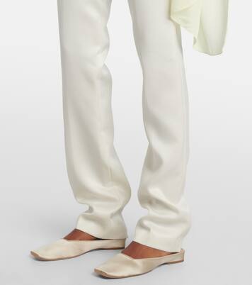 Pantalones slim Lucia de lana y seda de tiro alto | Calvin Klein