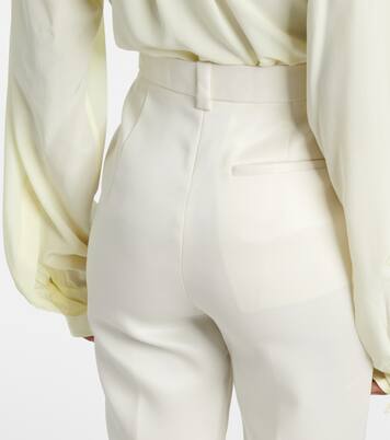 Pantalones slim Lucia de lana y seda de tiro alto | Calvin Klein