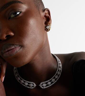 Clip-Ohrringe Golden Strada aus 18kt Gelbgold mit Diamanten | Yeprem