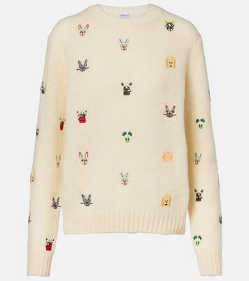 x Louis Wain – Pull brodé en laine | Loewe