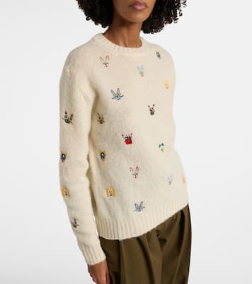 x Louis Wain – Pull brodé en laine | Loewe