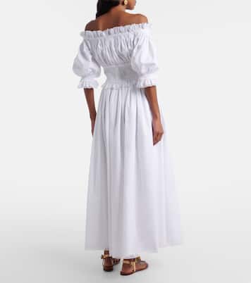 Falda midi de popelín de algodón | Dolce&Gabbana