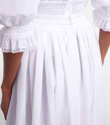 Falda midi de popelín de algodón | Dolce&Gabbana