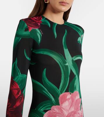 Alba floral jersey midi dress | La DoubleJ