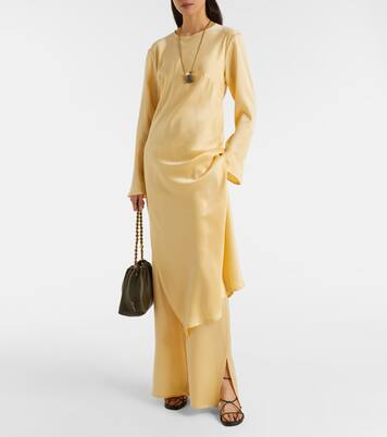 Salina silk charmeuse midi dress | Asceno