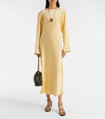 Salina silk charmeuse midi dress | Asceno