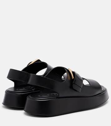 Leather platform sandals | Tod's
