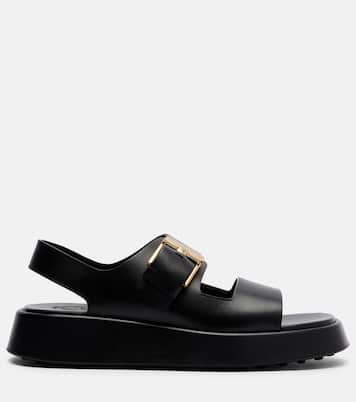Leather platform sandals | Tod's
