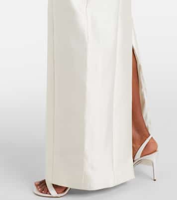 Bridal Lette wool and silk bustier gown | Danielle Frankel